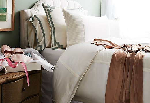 In addition to silk sheets, pillowcases, shams, and duvet covers, Kumi Kookoon offers silk eye masks as a more affordable way to pamper oneself.
